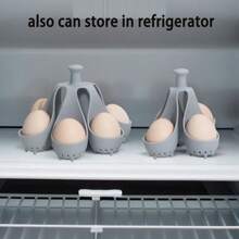 4/6 Cavity Silicone Egg Cooker, Soft High Temperature Resistant Silicone Steamer Tray, Ideal Kitchen Tool For Boiling Eggs, Family Breakfast