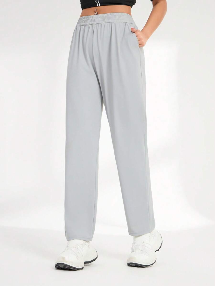 New Arrival Sports Casual Pants With Pockets, Women Trousers - Grey - View 1
