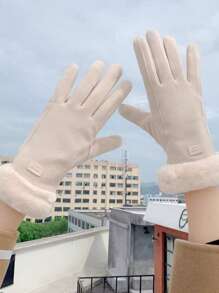 2 Pairs Thermal Lining Cycling Gloves For Women, Warm Winter Gloves For Biking Autumn Accessories