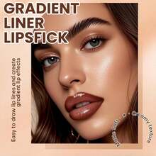 Lip Liner And Gloss Set, Dark Brown Plumping Lip Liner Lip Pencil Moisturizing Lightweight Lip Gloss Lip Combo, High Shine Glossy Lip Tint Lip Stain Makeup Long Lasting Lip Care For Women - 04 中棕色 - 查看 2