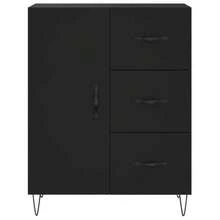 Küchenmöbel Sideboard Schwarz 69,5x34x180 cm aus Mehrschichtholz Modernes Sideboard Vielfältige Verwendungsmöglichkeiten, Esszimmer/Küche