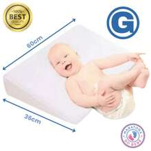 BABY MARATHON Anti-Reflux Pillow For American Crib And Bed, Ramp Filling + 1 Pillowcase - 米色 - 查看 2