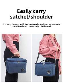 1 hộp đựng cơm trưa màu xanh navy, túi xách, túi cách nhiệt vuông, túi đựng cơm bento dày bằng giấy bạc, dành cho nhân viên văn phòng, học sinh mang theo bữa ăn, túi dã ngoại dung tích lớn - Nhiều màu - Xem 5