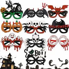 1 buc Halloween ochelari de vedere jucărie noutate ochelari cosplay Halloween petrecere favoare amuzant sclipici decorațiuni de petrecere ochelari dovleac păianjen pânză fantomă liliac pălărie craniu ocular ochelari