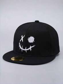 A Spring And Autumn Style Unisex - Back To School Season - Embroidery - Funny Expressions - Sun Protection Sun Hat - Hip Hop Baseball Cap Suitable For Parties - Street Hip Hop - Outdoor Travel - Travel And Vacation Use