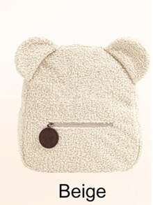 Personalized Embroidered Teddy Bear Backpack, Fluffy Kids Toddler Backpack, Customized Letter Backpack For Children - Many - View 14
