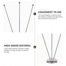 Mini Flag Holder 3 Hole Desk Flag Base Office Flag Pole Mini Stick Flag Stand For Home Office Meeting Party Supplies Table Decorations Car Mount