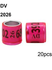 20pcs 2026 Multicolor Pigeon Foot Ring Aluminum Plastic Bird Leg Rings Sign Rings With Letter Number For Pet Bird Fly Race Identification Tracking Training Foot Ring