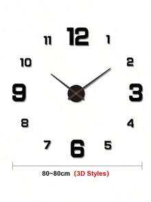 1pc Acrylic Silent Clock, Simple And Personalized Digital Clock Wall Clock, Suitable For Home Decoration, Study, Living Room, Bedroom, Office, School, Festival Decoration Clock Stickers,Home Decor ,Room Decor Gifts Birthday Graduation Bedroom Decor Dormitory Decor Back To School - Multicolor - View 12
