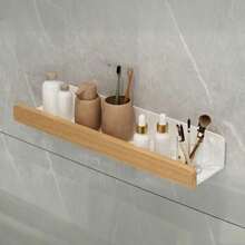 Wall Storage Stand For Bathroom, 1 Piece, Hanging Rack Without Tip For Bathroom, Spacious Bathroom Tray, Shampoo And Shower Gel Holder Organizer, Bathroom Organizers And Storage - Multicolor - View 15