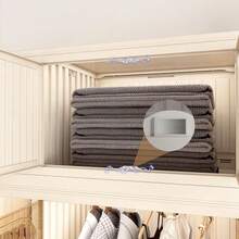 Portable Wardrobe Closet Storage Organizer For Clothes,Clothes Dresser,12 Magnetic Doors-12 Cubes & 1 Hanging Rod,6 Pcs Hangers , Baby Wardrobe Storage Cabinet,White - Creamy White - View 11