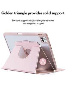 720°旋转保护壳后盖，防震、防压、防刮擦，支持睡眠/唤醒功能，兼容Mini 6/9/7/10.2/10.5/Air 4/5/10/10.9/Pro 11英寸/Air 11 (M2)/Air 13 (M2)/Pro 11 (M4)/Pro 13 (M4) 2024款及12.9英寸机型，也适用于S6 Lite/S7/S8/S9/S9FE/S8 Plus/S9FE 12.4/S7FE - 粉色 - 查看 6