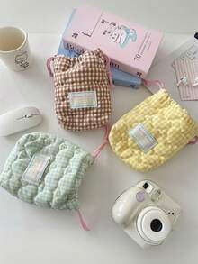 1件糖果色抽绳收纳袋套装，内衣、卫生巾、短途旅行必备收纳套装、收纳袋套装、手提包套装、宿舍卧室装饰收纳袋、衣物收纳套装、旅行收纳套装、旅行必备品、情人节礼物化妆旅行洗漱包、美甲包、化妆包、桌面收纳袋、化妆包、梳妆配件、化妆品收纳袋、旅行、收纳袋、化妆包、旅行必备品 - 彩色 - 查看 5