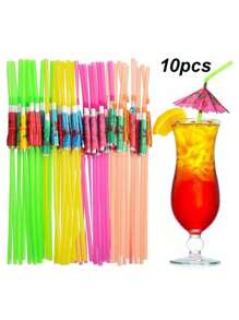 100/200/300pcs Thickened Durable Black Straws, Black Bendable Straws, Length 8.27inch/21cm, Coffee And Stirrers, Drink Accessories, Diameter 0.24inch/0.6cm, Suitable For Kitchen, Bar, Club, Drinks, Milk, Soda Water, Party, Restaurants And Home Use