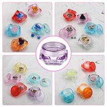 QY 50 Pcs 5 Gram 5 ML Cosmetic Sample Empty Container Plastic Clear Cosmetic Pot Jars With Lids Diamondshape Makeup Jars Bottles For Eye Shadow Nails Powder JewelryMixColor 8502 - As Pic - View 6