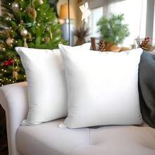 Pack Of 2 White Polyester Fiber Cushion Fillings. Soft And Cuddly. Various Sizes Available. - White - View 1