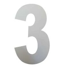 NÚMEROS RESIDENCIAIS AÇO INOX 5 CM FACE ESPELHADA