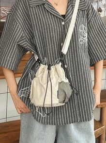 女士斜挎水桶包，全新简约百搭设计，时尚小巧，适合外出旅行，可装手机、钥匙、水瓶，度假必备 - 彩色 - 查看 2