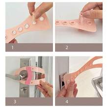 1 pièce Butée de porte pour chat/petit chien, permet un accès libre aux animaux de compagnie, sans perçage requis, convient pour la chambre, la pièce climatisée - Multicolore - Voir 4
