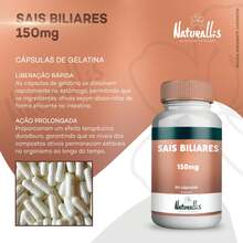 Sais Biliares 150mg - 60 cápsulas Sem Sabor - Sem sabor - Visão 2