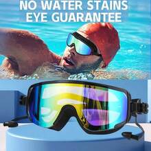 Swim Goggles, Frameless Wide-Angle Swim Goggles, Anti-Fog Anti-UV Waterproof Adult Unisex - Multicolor - View 8