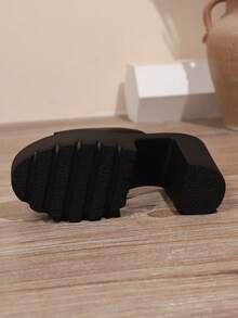 1 双亮面性感 PU 皮革防水厚底绑带粗跟露趾休闲高跟凉鞋，适合春夏季户外穿着 - 黑色 - 查看 7