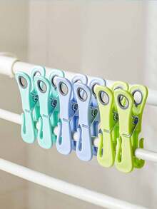 24pcs/Set Multi-Purpose Clips, Chip Clips, Anti-Blow Clips (Random Color), Suitable For Home Clothing, Pants, Shoes, Jeans, Boots, Skirts, Beach Wear, Spring, Minimalist, Summer Tops, Birthday Gifts, Holiday Gifts, Christmas Gifts, Halloween Gifts, Thanksgiving Gifts - Multicolor - View 9