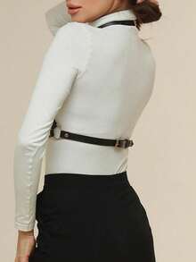 1 件女士性感露背吊带紧身胸衣，适合派对、庆典或情侣日常约会 - 黑色 - 查看 3