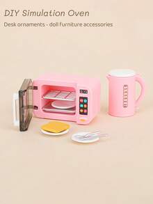 Miniatur-Haushaltsgeräte, Camping-Geschirr-Set, dekorative Sammlerstücke, Dessert-Tisch-Accessoires, Aktivitäts-Displayprops, realistische Modelle, Spielzubehör, Rollenspiel-Set - Verschiedenfarbig - Übersicht 2