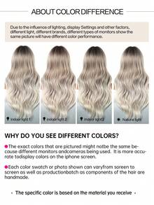 26英寸渐变长卷发假发，带刘海，耐热合成纤维，柔软舒适，适合日常、派对、婚礼等场合。 - 漸層 - 查看 8