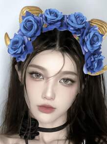 1pc Cosplay Devil Horns Headband - Three Colors To Choose From Horror Devil Horns, Black Gothic Steampunk Party Band, Halloween Decorations - Suitable As Party Role Play Props Witch, Devil Accessories, Headband, Scrunchie Headband