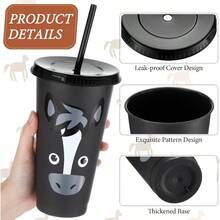 Mifoci Horse Party Favors Horse Cups With Lid Straw 24 Oz Plastic Drink Cups Bulk Reusable Tumblers For Birthday Party Themed Gifts Horse12 Pack - Multicolor - View 4