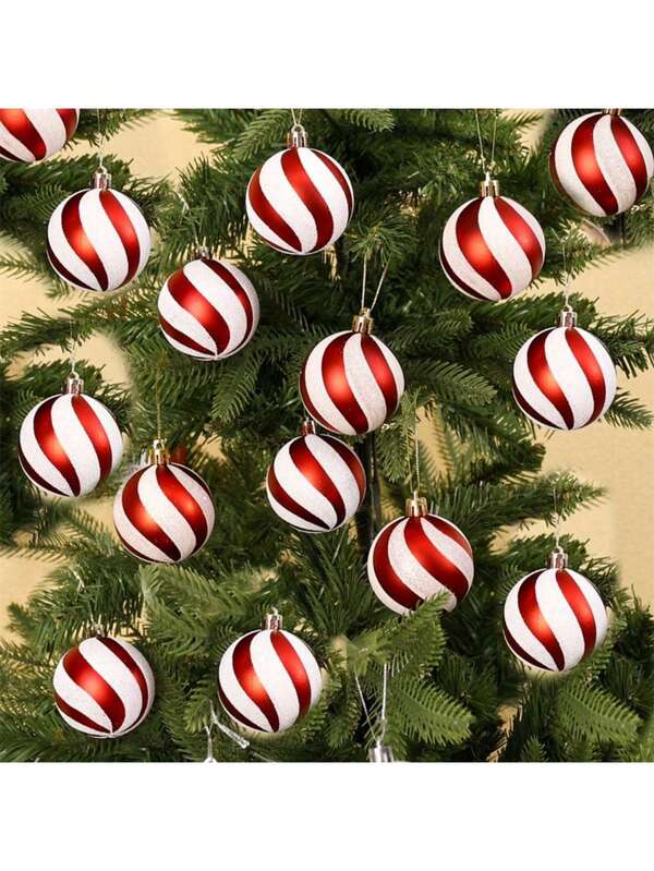 6pcs Christmas Ball Decorations, Size Is 6 Cm, Suitable For Christmas Tree Decoration, Shatterproof Christmas Ball Decorations Can Be Hung On The Tree, Very Suitable For Decorating The Holiday
