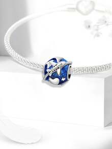 1 件时尚粉色和紫色香水珠饰适合女士手链手镯 DIY 珠宝制作和日常服装搭配珠宝装饰适合女孩