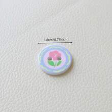 10/20 件可爱卡通樱花、动物印花彩色纽扣、时尚配饰、DIY 工艺用品，适用于服装、头饰、鞋子、手工奶油树脂装饰 - 彩色 - 查看 15