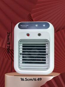 1 件 USB 可充电迷你空调风扇 - 便携式桌面冷却设备，带锂电池，无线和 USB 充电，适用于家庭、办公室或宿舍，冷却设备