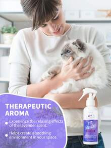 GJYC PET بخاخ إزالة رائحة الحيوانات الأليفة بالخزامى - مزيل رائحة فعال لرائحة بول الكلاب والقطط ، إزالة رائحة الرمال القطط ، منعش للهواء 5 أوقية سائلة - الأرجواني - مشاهدة 5