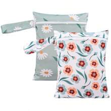 Waterproof Cloth Diaper Wet Dry Bags, Reusable Wet Bags For Swimsuits&Baby Clothes, Portable Wet Bag, With Zipper Closure And Handle, For Travel And Outdoor Use - Multicolor - View 11