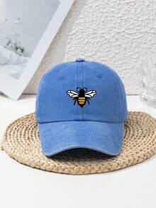 1 件女士可爱蜜蜂印花个性化户外运动水洗复古可调节蜜蜂休闲可爱涤纶印花沙滩软顶棒球帽，适合春夏秋冬 - 多色 - 查看 23