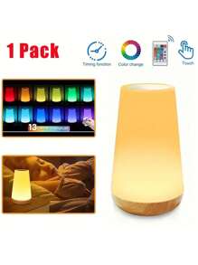1PC Nightlight Cylindrical Remote Touch Tap Light, LED, Soft Glow, Rechargeable, Adjustable, Energy-Saving, Portable, Durable, Stylish, Indoor, Multi-Scene, Easy-Use, Warm.
