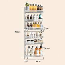6-Tier Over-The-Door Storage, Adjustable Metal Hanging Basket Over The Door, Pantry Organizer, Hanging Or Wall-Mounted Spice Rack, Can Organizer For Kitchen, Bedroom, Bathroom - Black - View 3