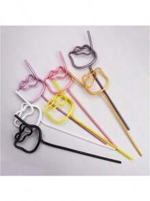 1/3PCS Sanrio Hello Kitty 彩色萌猫头吸管 可爱款式萌妹高颜值 - 以及可重复使用的弯直吸管，适用于冷饮、奶茶、咖啡、果汁、冰沙、厨房、餐厅、鸡尾酒会、返校、女朋友/男朋友、父母、朋友、节日用品，