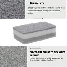 5/10/20pcs-加厚双面清洁海绵|家用擦洗垫套装/洗碗刷/锅刷/清洁家居用品|厨房浴室-不伤餐具/家具清洁（产品因批次不同可能会略有氧化发黄，属正常现象） - 淺灰色 - 查看 8