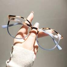 HAITONGCR Fashionable Women's Reading Glasses, With A Dual Color Splicing Round Frame That Is Versatile And Suitable For Daily Use Such As Watching Mobile Phones, Computers, And Going Out. Comes With Glasses Case And Glasses Cloth - 透明色 - 查看 6