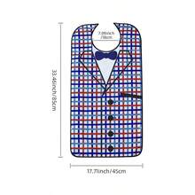1pc Men's Dining Bib, Business Style, Machine Washable, Foldable Pocket, Protect Clothing, Suitable For Elderly And Caregivers, Seasonal Gift - Multicolor - View 20