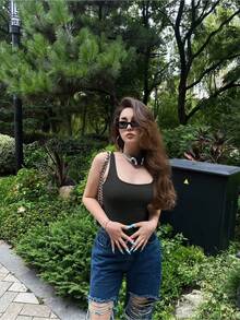 Body Modelador Feminino Camiseta Regata Collant Cavado Suplex Sexy,Macacão Body Feminino Decote Quadrado Alça Grossa