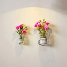 2/8PCS Mini Large Vase Magnets - Flower Bud Vase Magnets 2025 Brand New Cute Mini Fridge Magnets 3D Vase Interesting Fridge Accessories Kitchen Decoration (Multi-Color) Holiday Gift - Color Mixing - View 8