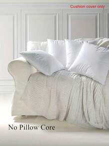 2/4/6 buc. Inserții de pernă pătrată, albă, moale, stil clasic, ușoare, lavabile la mașină, set de huse de pernă de lux, solid, neted, contemporan, ascuns, cu fermoar, fețe de pernă de calitate superioară pentru canapea, sufragerie, dormitor, perne decorative, 4 dimensiuni, (fără miez de pernă)