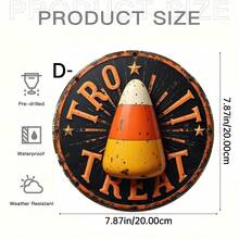 1PC 2D Flat Hanging Decoration Of Candy On The Witch Road - Old Time Halloween Theme, Candy Corn With A Smile, Witch Hat And Autumn Leaves - Perfect For Family, Living Room, Bathroom, Bedroom, Garage, Bar, Cafe - Ideal For Holiday Decoration, Halloween Decoration - Acrylic-round - View 18