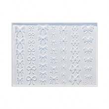 1 khuôn silicon tái sử dụng hình trái tim và nơ 3D, chất liệu trong suốt, có thể tạo hình ngôi sao và vỏ sò, khuôn khắc móng, dụng cụ trang trí làm đồ trang sức DIY, khuôn trang trí móng 3D dễ thương. - Nhiều màu - Xem 12